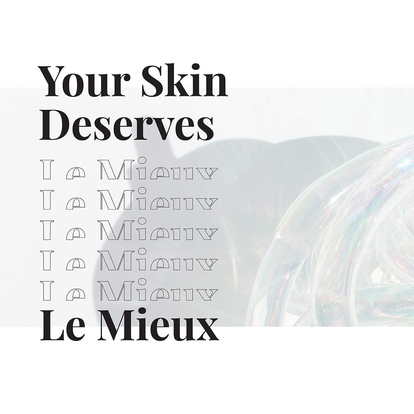Le Mieux Luxe Facial Skincare Set - Peptide Foam Cleanser + Bio Cell Rejuvenating Cream - 2-Step Cleansing + Moisturizing Set for Face + Neck (2-Piece Set)