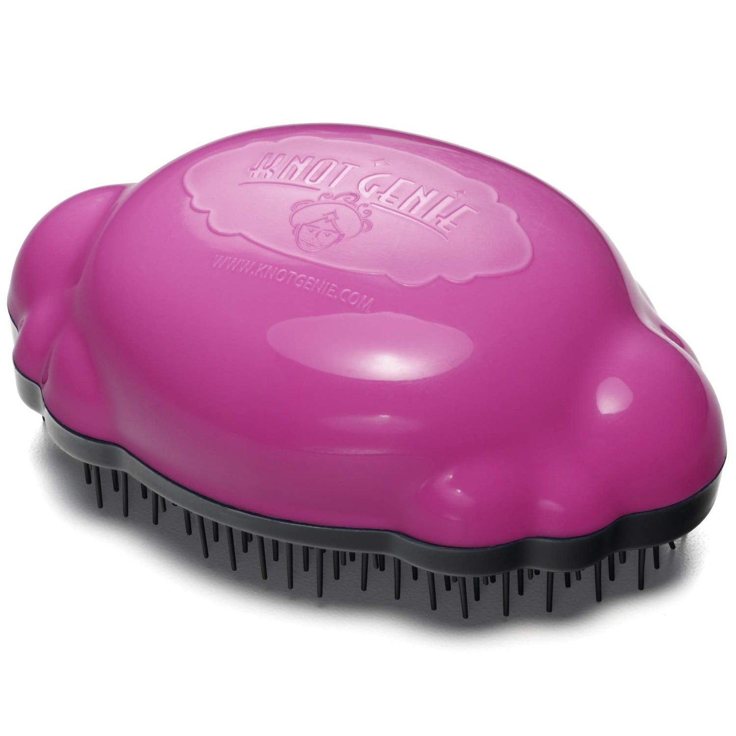 Knot Genie Detangling Hair Brush for Kids (Fairy Pink) | Perfect Detangling Brush for Curly Hair, Gently Separate Tangles, Leaves Hair Smooth and Shiny | The Pain Free Knot Detangler