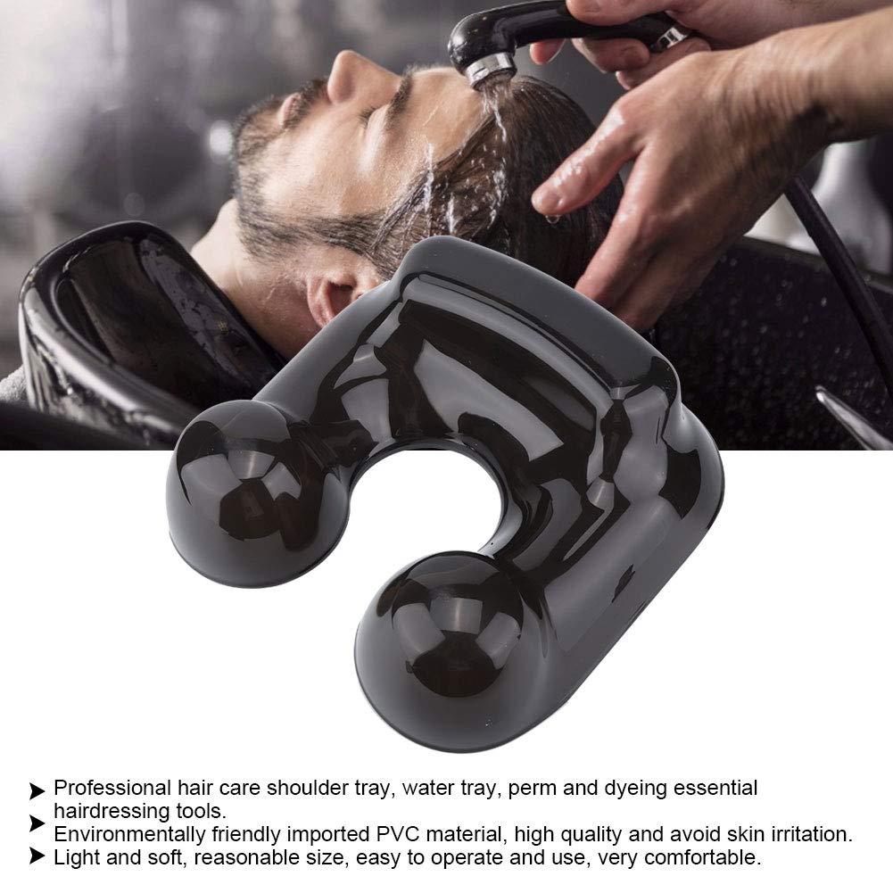 Light And Soft Comfortable Perm Container, Neck Shoulder Tray, Salon Shop Home Salon Tools Hair Salon Shop for Professional Stylist(Transparent black)