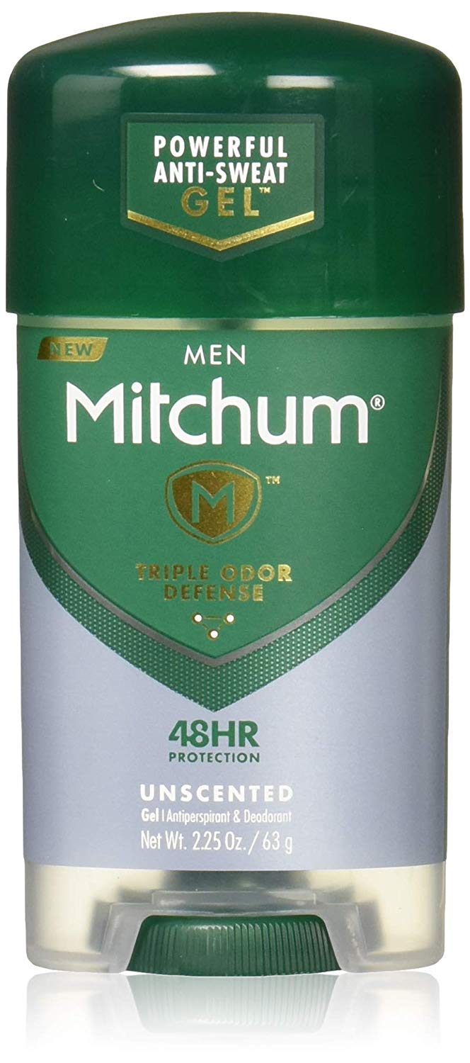 Mitchum Power Gel Antiperspirant Deodorant - Unscented - Net Wt. 2.25 OZ (63 g) - Pack of 3
