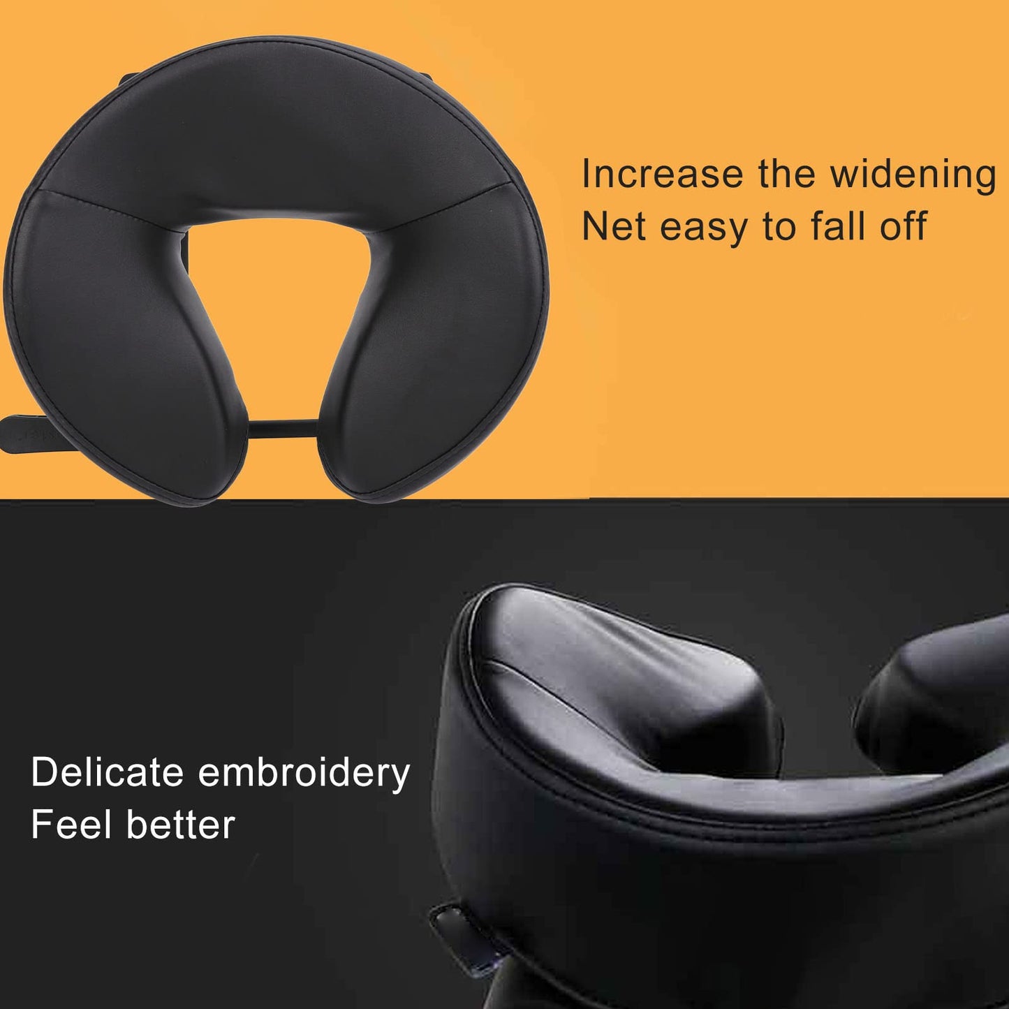 Massage Table Face, PU Leather Massage U Shape Soft Pillow Adjustable Universal Massage Table Headrest Pillow Massage Bed Accessories for Massage Chairs Spa Bed