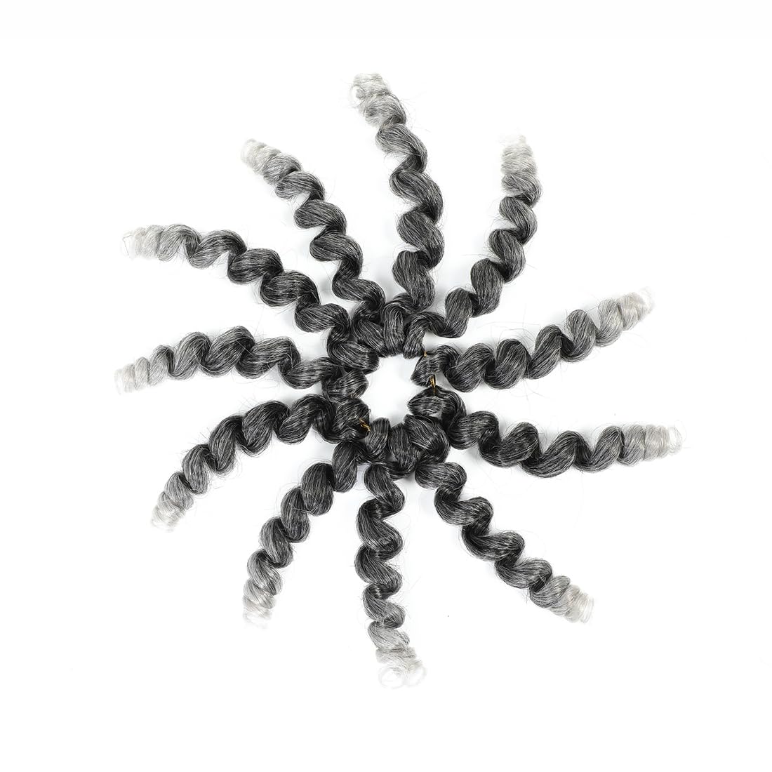 Jamaican Bounce Crochet Hair 8 Inch Crochet Curly Hair For Black Women 3 Pack Jumpy Wand Curl Crochet Hair Short Jamaican Twist Braiding Hair Extensions(8 Inch (Pack of 3),Tgray)