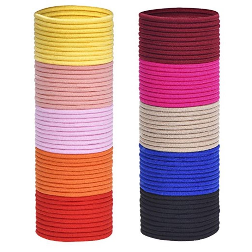 La Tartelette 4 mm Elastic Bands Hair Ties Children Rubber hair headbands - 20 Pcs (Royel Blue)