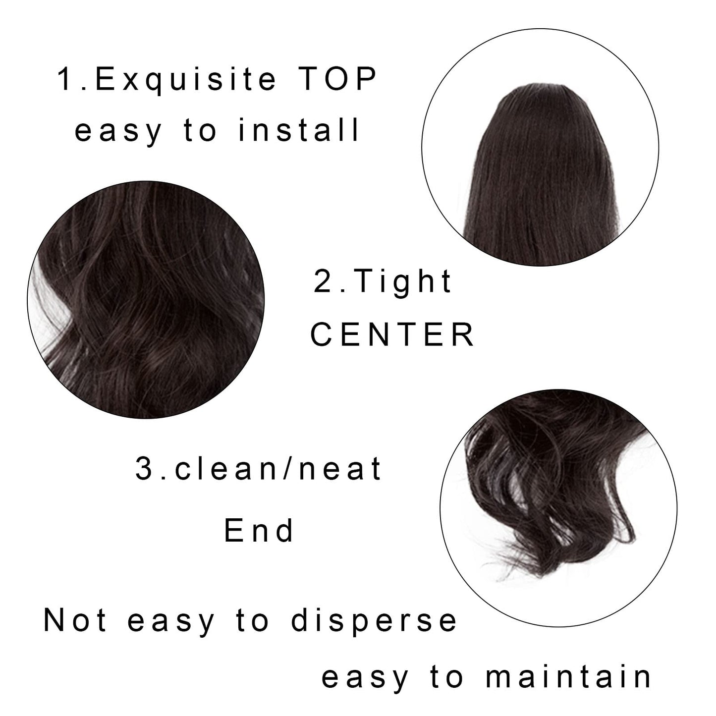 JHZSJF Drawstring Fake Ponytail Hair Extensions，Long Wavy Wrap Around Synthetic Heat Resistant Pony Tail Hairpiece 28" 5.6 OZ Pony Tail Hair Pieces For Women Girls【 Black Brown】