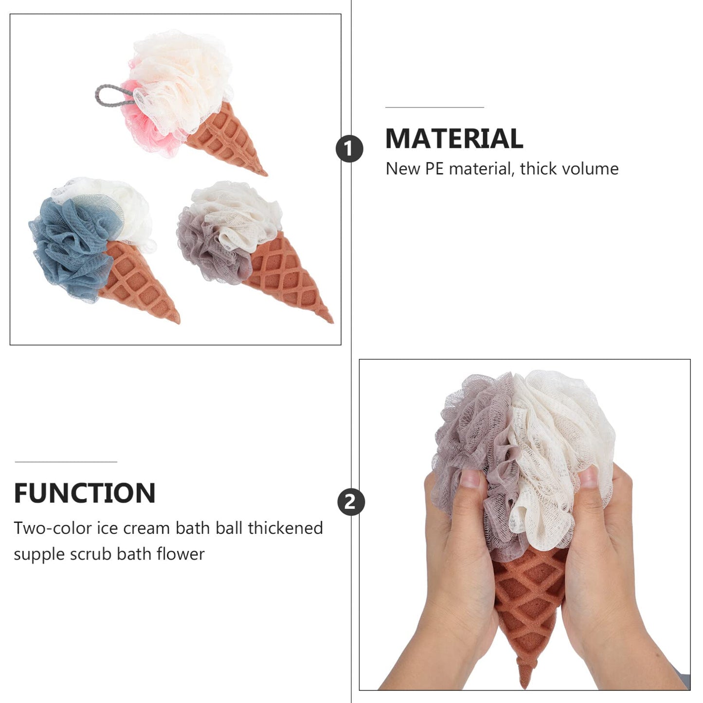FRCOLOR 1pc Bath Ball Bath Supplies Cute Shower Sponge Bath Wash Bathroom Loofah Sponge Bath Mesh Pouf Shower Foaming Tools Sponge Shower Pouf Shower Towels or Child Clean