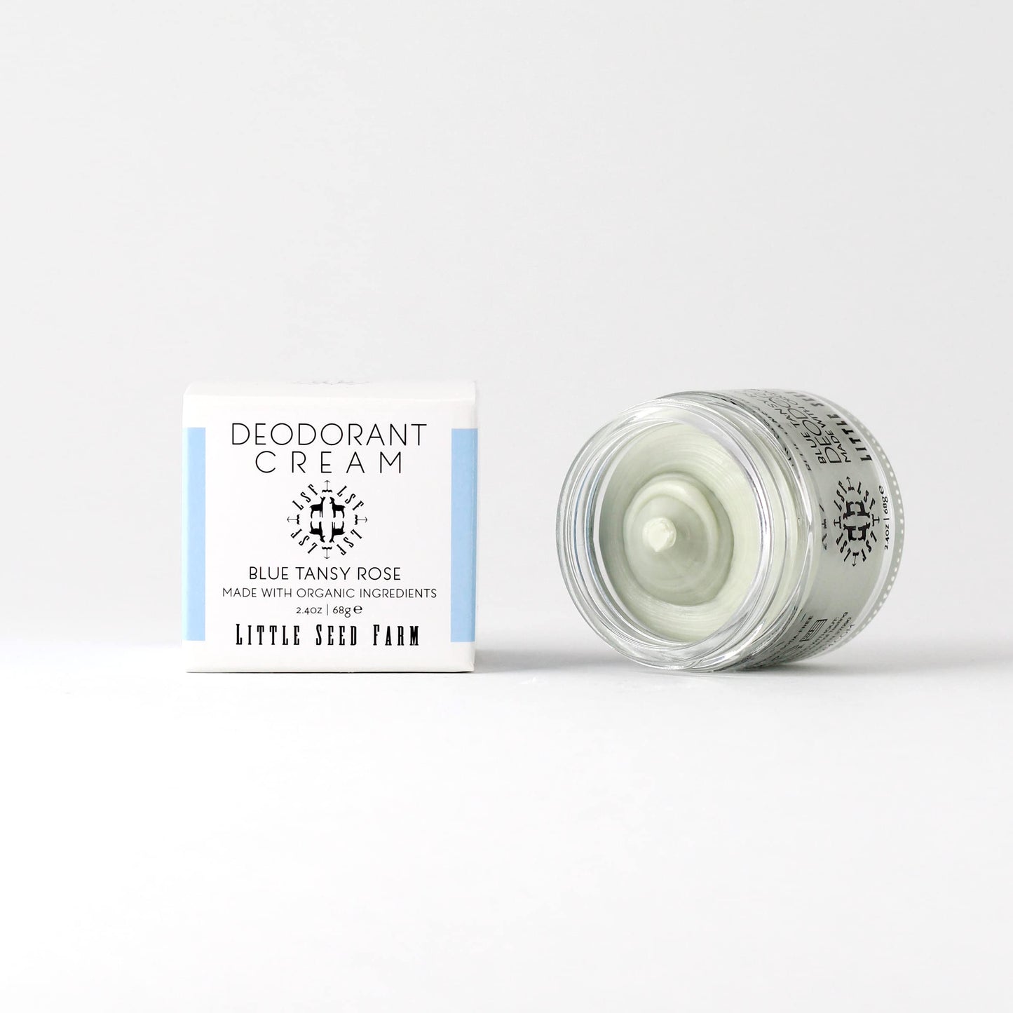 Little Seed Farm All Natural Deodorant Cream, Aluminum Free Deodorant for Women or Men - Blue Tansy Rose, Net Wt. 2.4oz | 68g