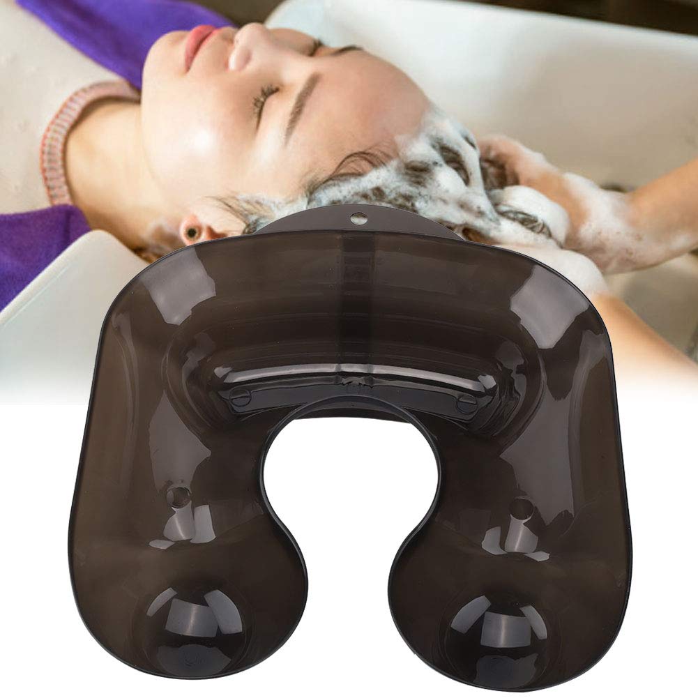 Light And Soft Comfortable Perm Container, Neck Shoulder Tray, Salon Shop Home Salon Tools Hair Salon Shop for Professional Stylist(Transparent black)