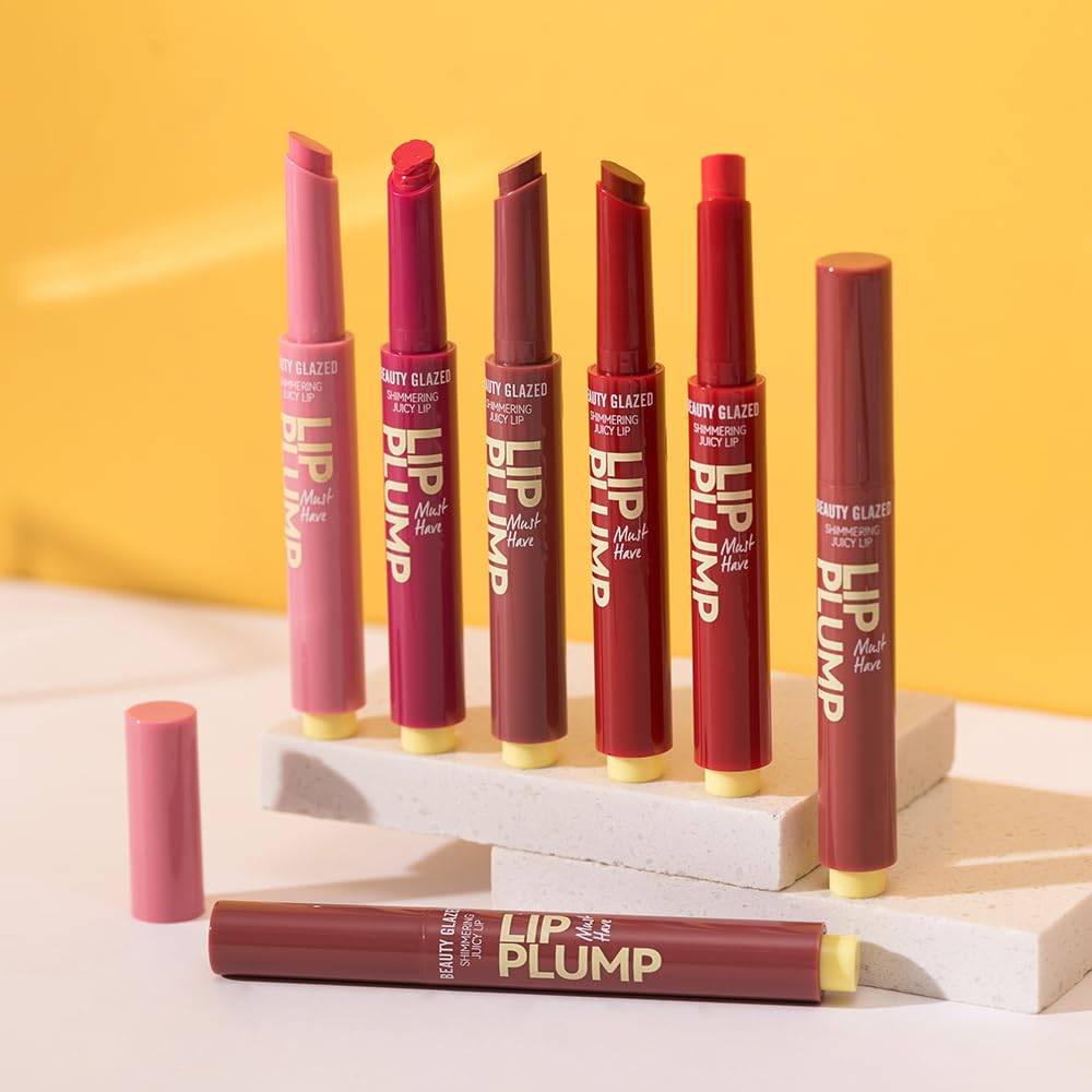 MAEPEOR Hydrating Lip Plumper 12 Colors Moisturizing Shiny Juicy Lip Balm Long Lasting Nourishing Lip Pluming Balm（Color 05)