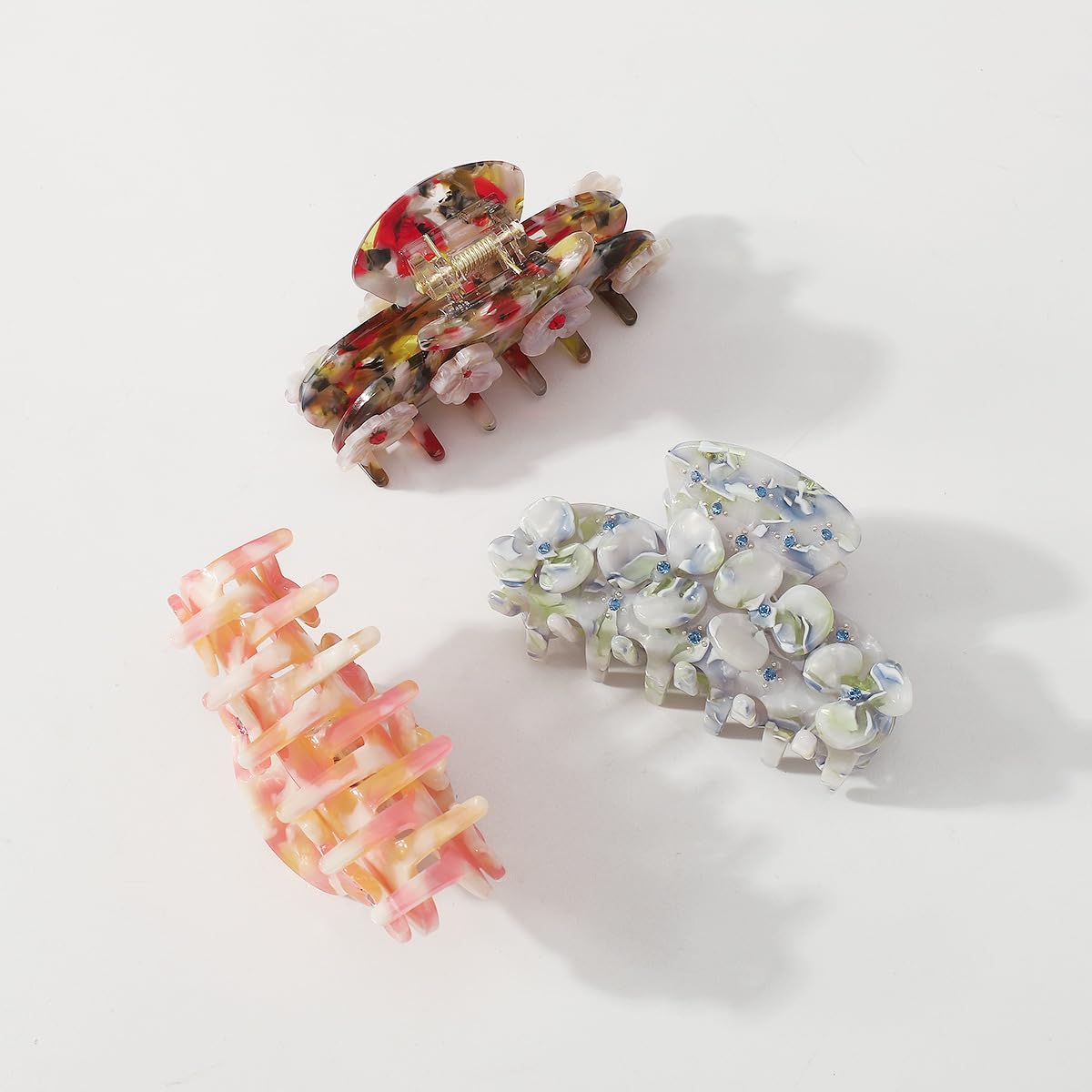 Lovely Floral Hair Clip,Acetate Claw Clip for Women,Women Hair Accessories,Yellow