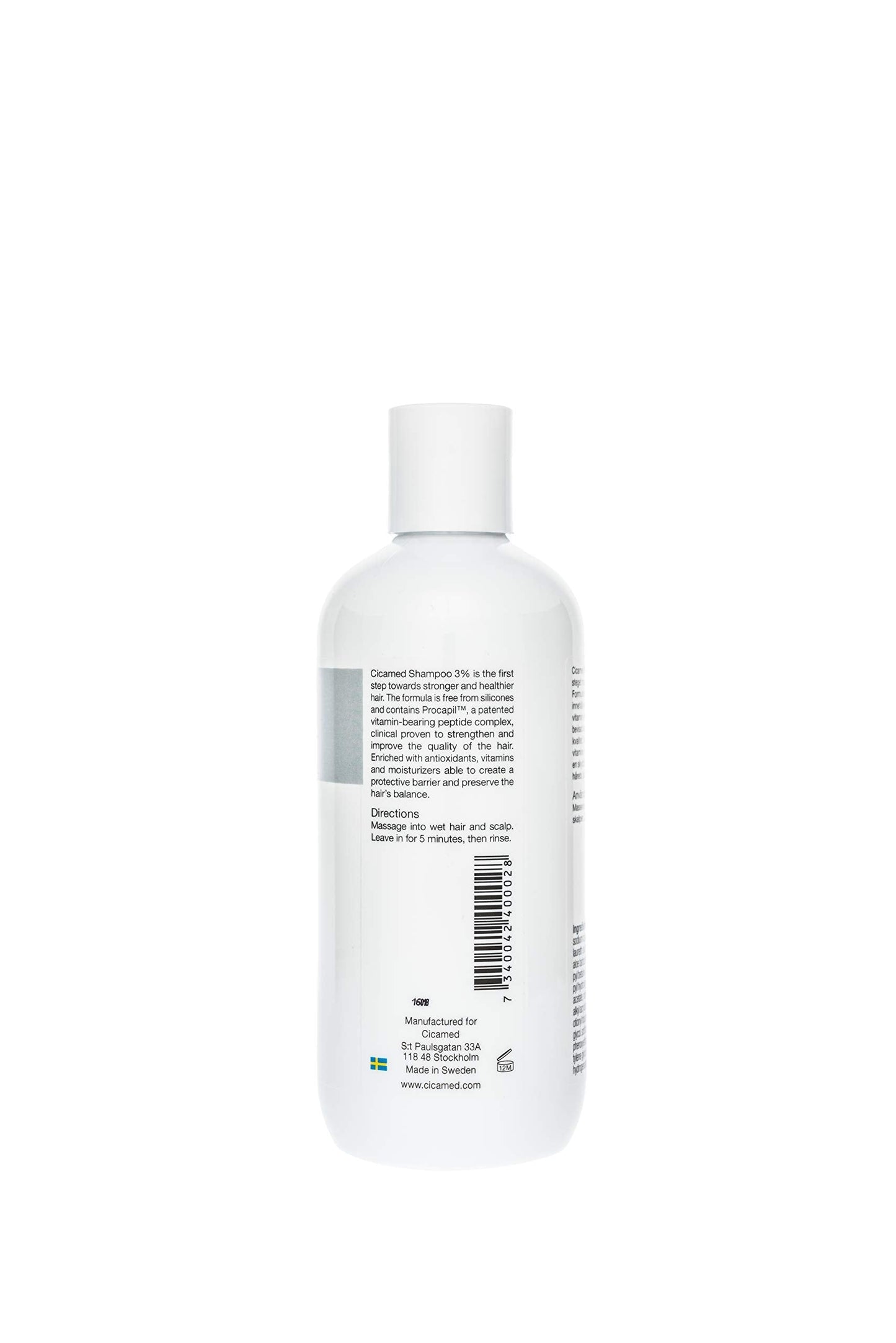 Hair Loss Treatment, Shampoo 3% Procapil and Conditioner Set, Cicamed Organic Science