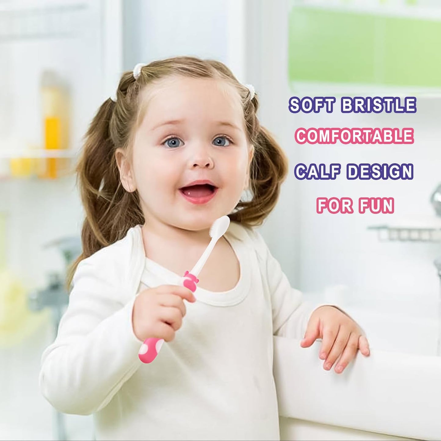 Gisdo 200 pcs Disposable Kids Toothbrush Bulk Individually Wrapped, Toddler Toothbrushes for Kid Age 2+ Children Toothbrush Set Soft Bristles Boys Girls Toothbrush