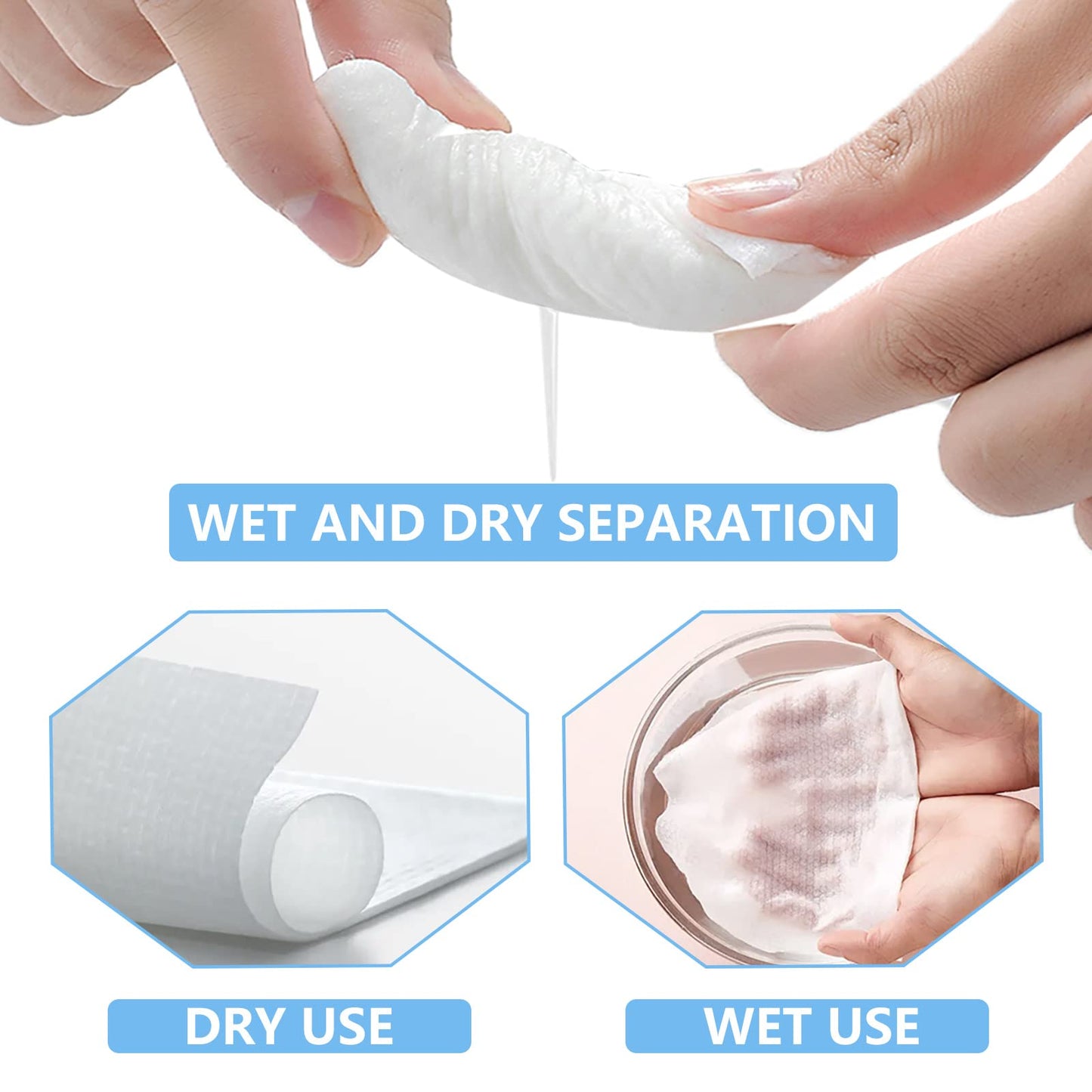 Disposable Face Towel Facial Towels Make Up Cotton Tissues Wipes For Face Lint Free For Sensitive Skin Face Makeup 3 * 100 Count Clean Skin Club Face Towels Face Towels Disposable Clean Towels