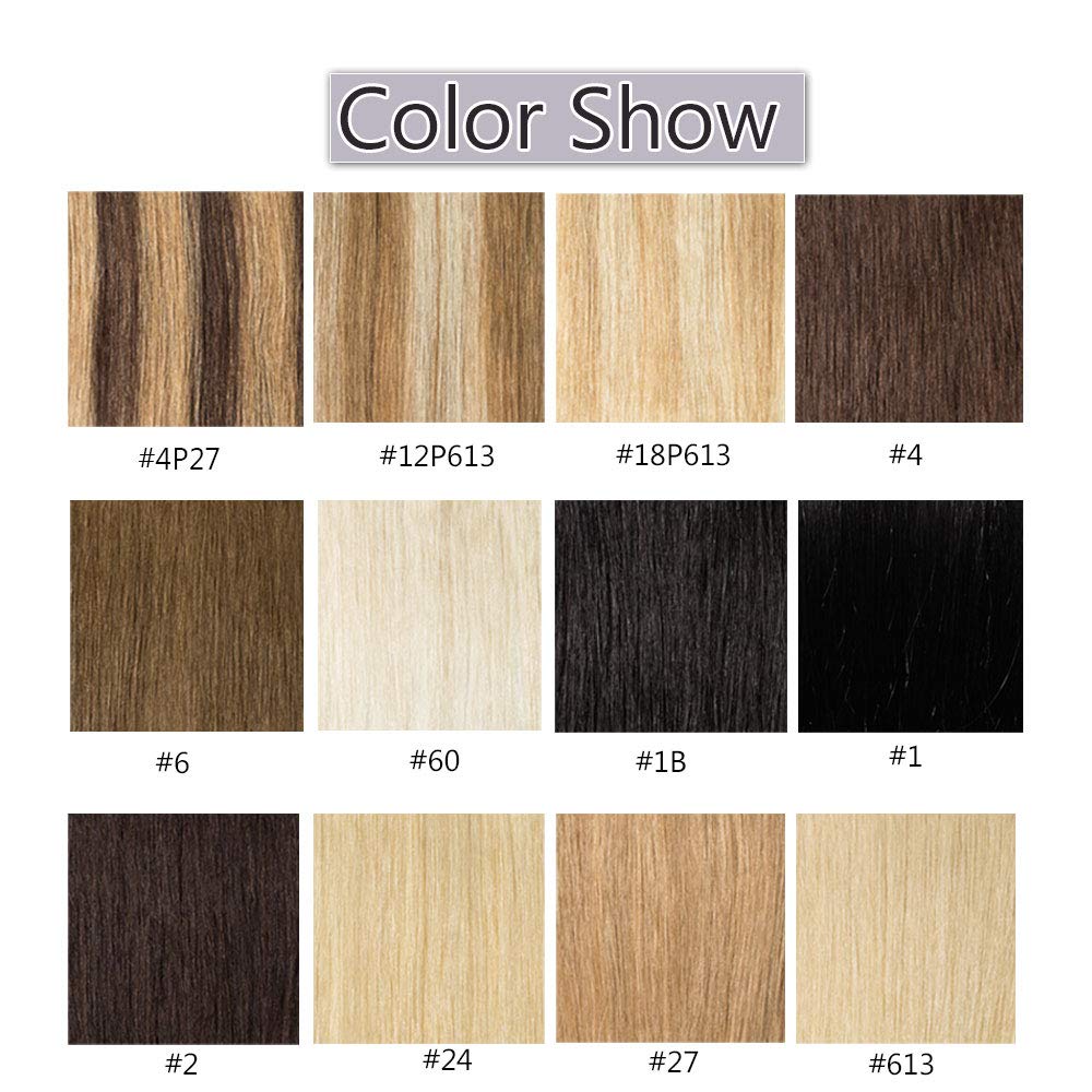 Rich Choices U Tip Hair Extensions Human Hair,100 Strands 0.5g/Strand K Tip Real Remy Human Hair Extensions Nail Tip K Tip Keratin Hair Extension 22 Inch #4P27 Medium Brown Highlight Dark Blonde