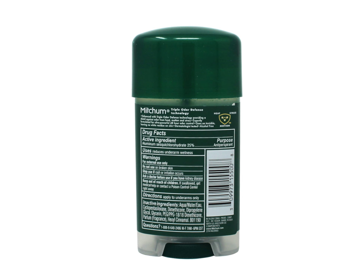 Mitchum Power Gel Antiperspirant Deodorant - Unscented - Net Wt. 2.25 OZ (63 g) - Pack of 3