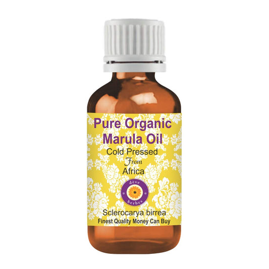 Deve Herbes Pure Organic Marula Oil (Sclerocarya birrea) Natural Therapeutic Grade Cold Pressed 15ml (0.50 oz)