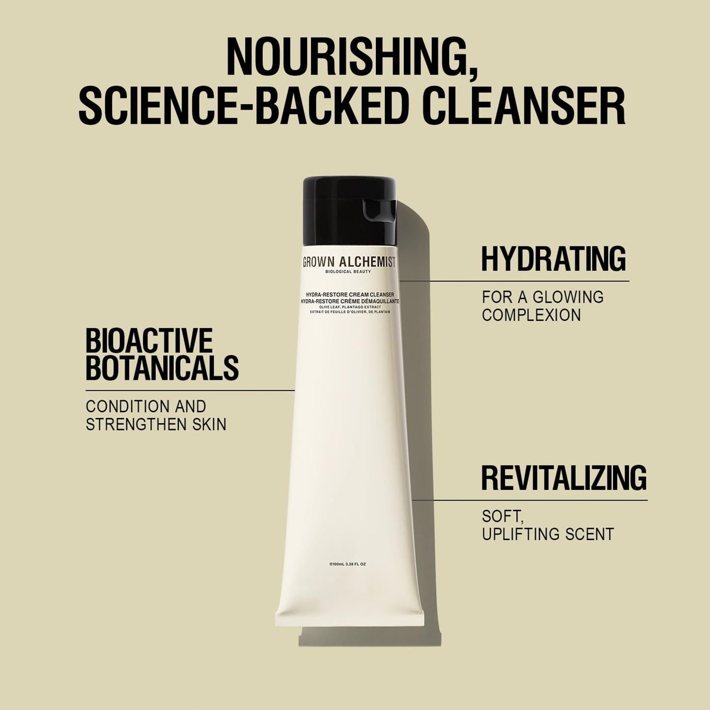 Grown Alchemist - Double Cleanse Bundle Kit: Hydra-Restore Cream Facial Cleanser and Gentle Facial Cleanser with Bergamot & Rosebud