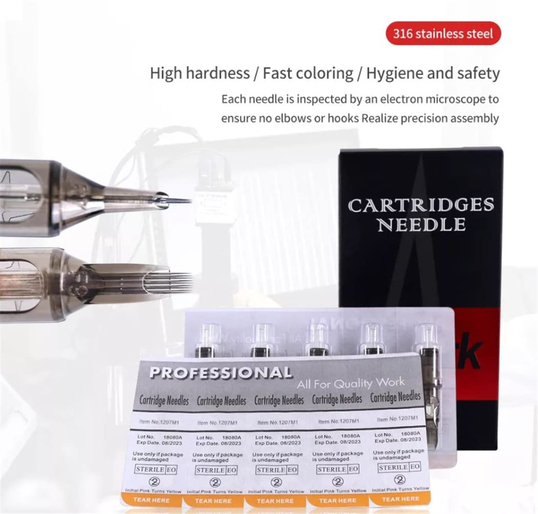 Tatmax International 20PCS Spark Disposable Premium Tattoo Cartridge Needles Standard #12 Needles Round Magnum (5RM)