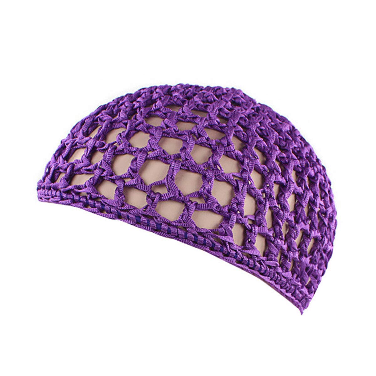 Qianmome Women Soft Rayon Snood Hat Hair Net Crocheted Hair Net Cap Mix Colors