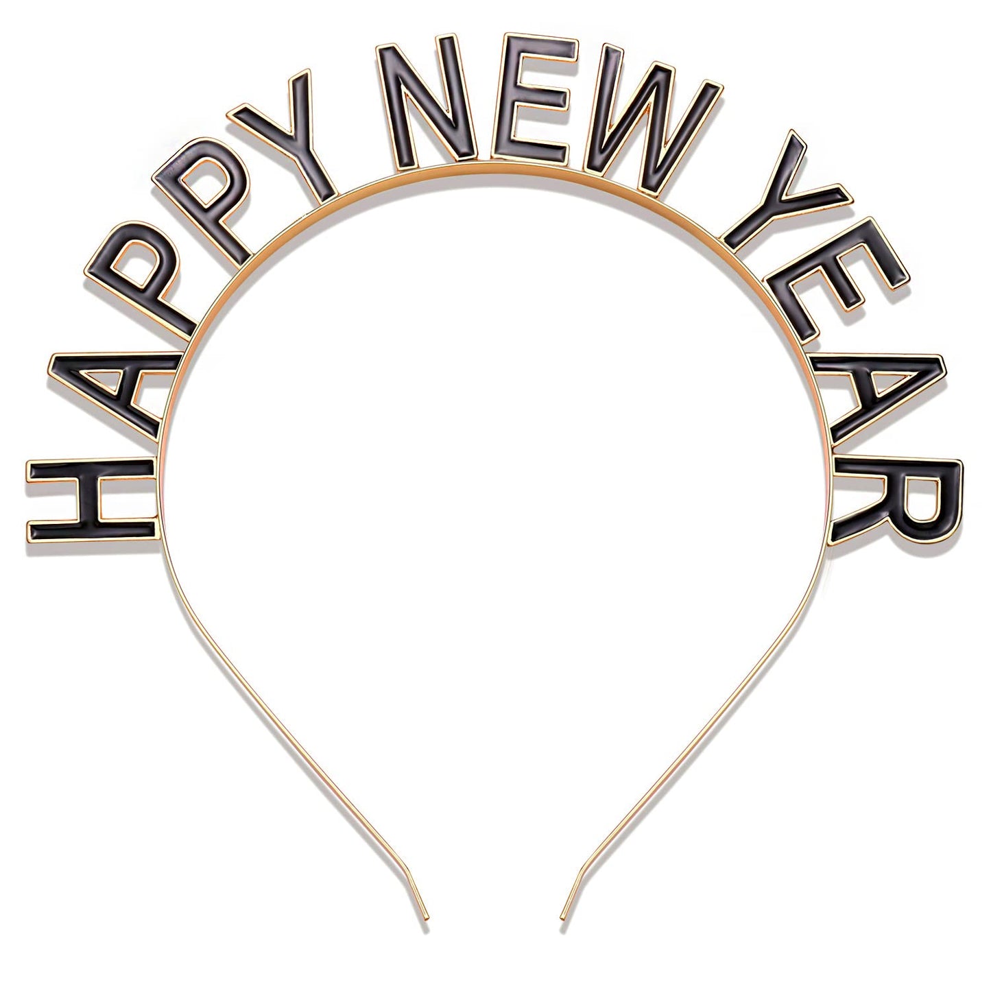 PHALIN Happy New Year Headband for Women (Black)