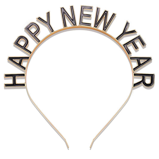 PHALIN Happy New Year Headband for Women (Black)
