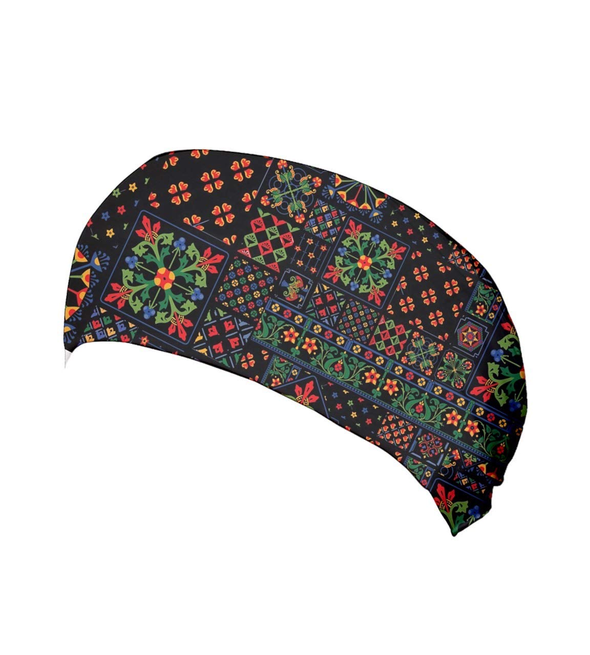 CowCow Womens Aztec Patch Work Pattern Dark Lightweight Headscarf