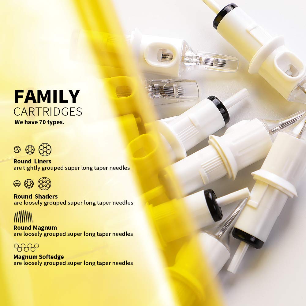 Hawink Tattoo Cartridge Needles #12 Standard 15 Magnum M-Taper 20PCS with Membrane Professional Disposable EN05S-20-1215M1