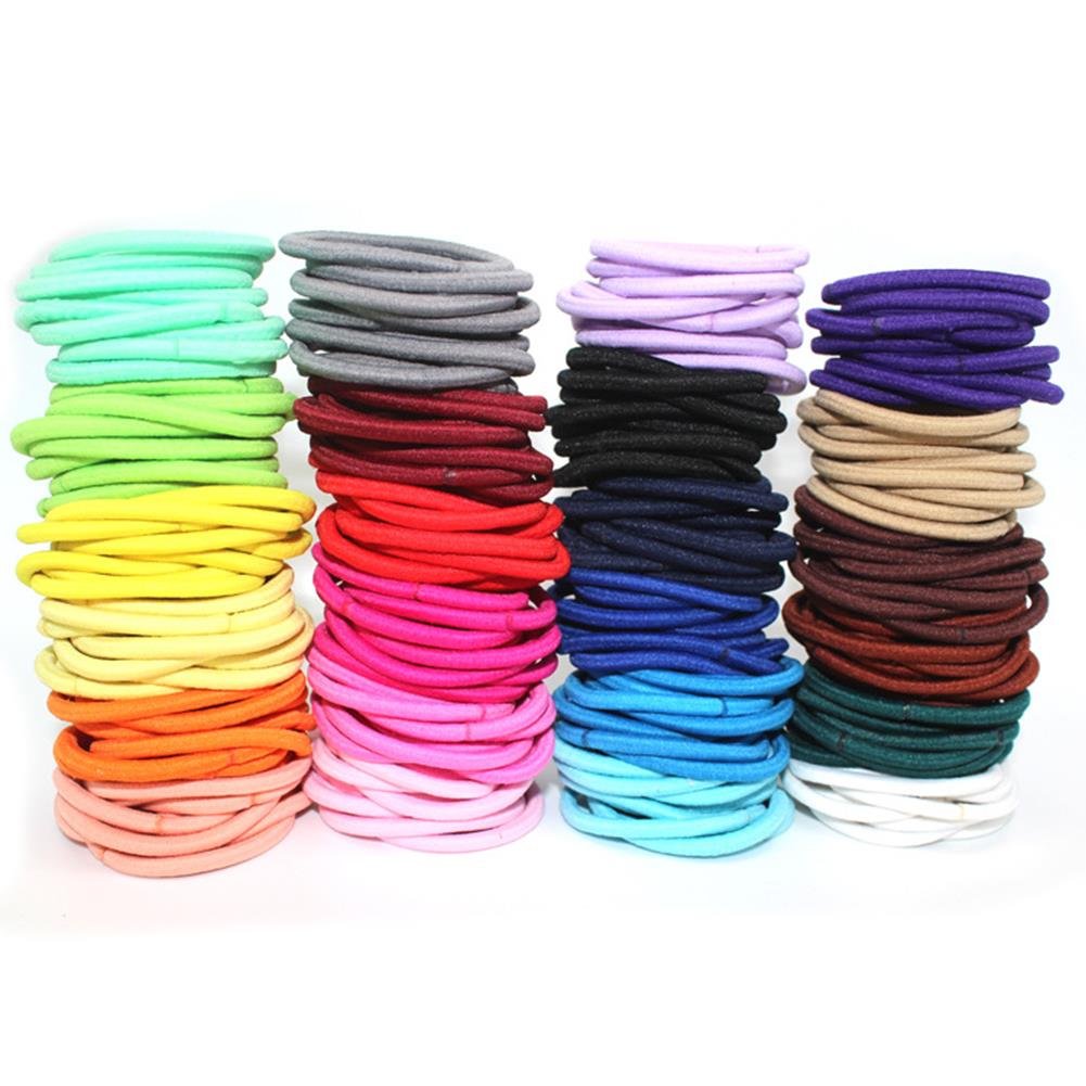 La Tartelette 4 mm Elastic Bands Hair Ties Children Rubber hair headbands - 20 Pcs (Royel Blue)
