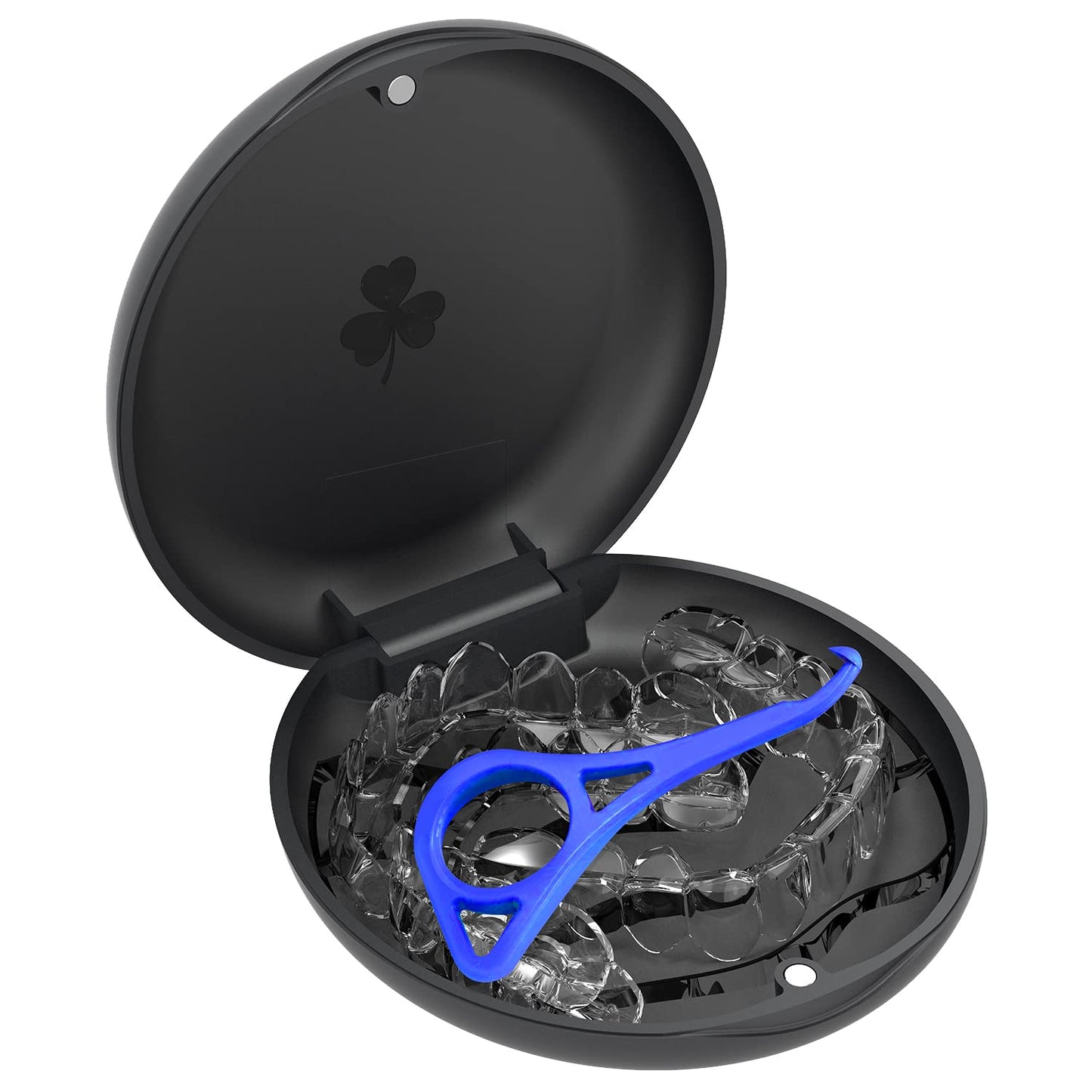 ARGOMAX - 2 Pack Retainer Mouth Guards Travel Cases, Black + Black.