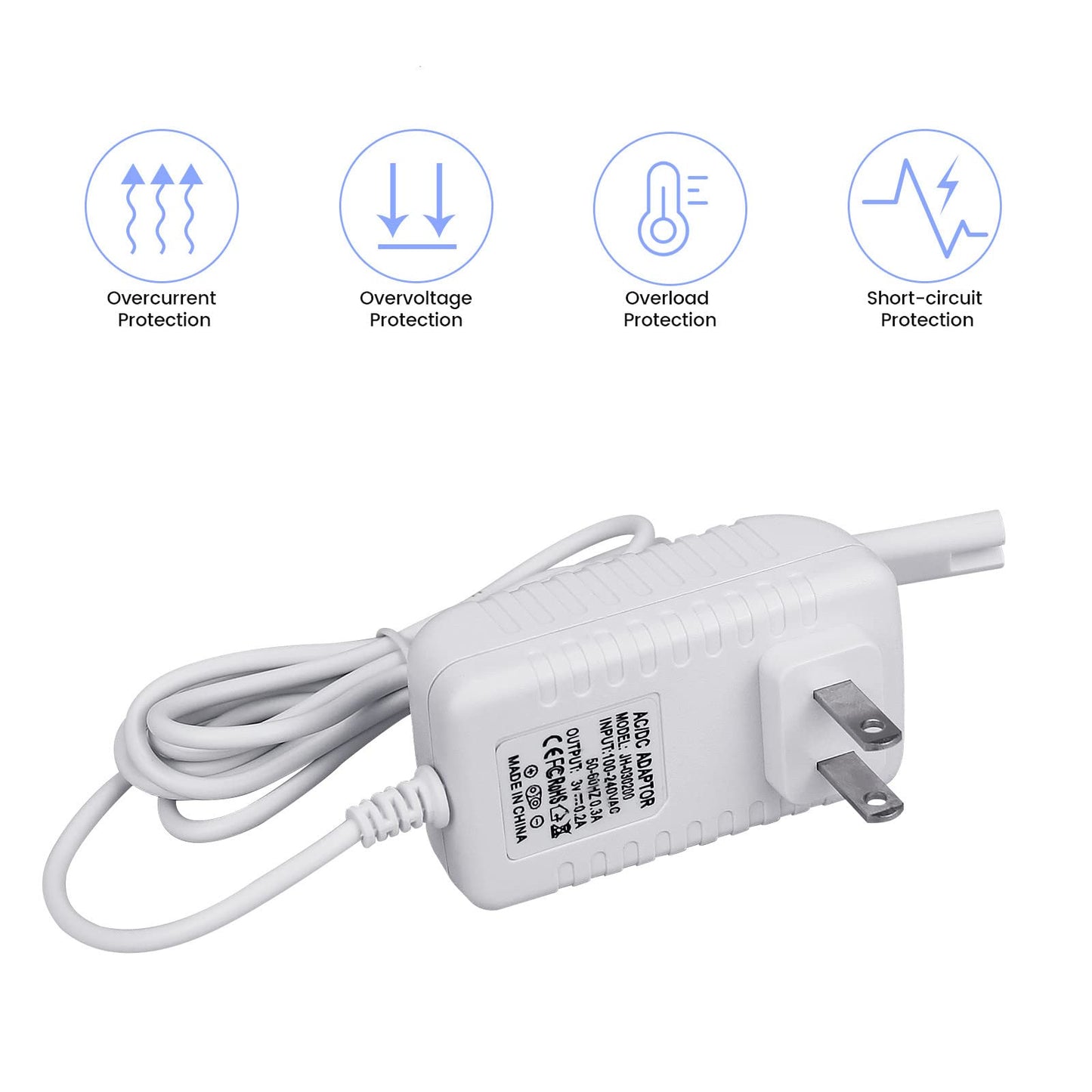Charger Replacement for Waterpik Water Flosser WP360W WP462 WP450, Power Cord, 5ft, White