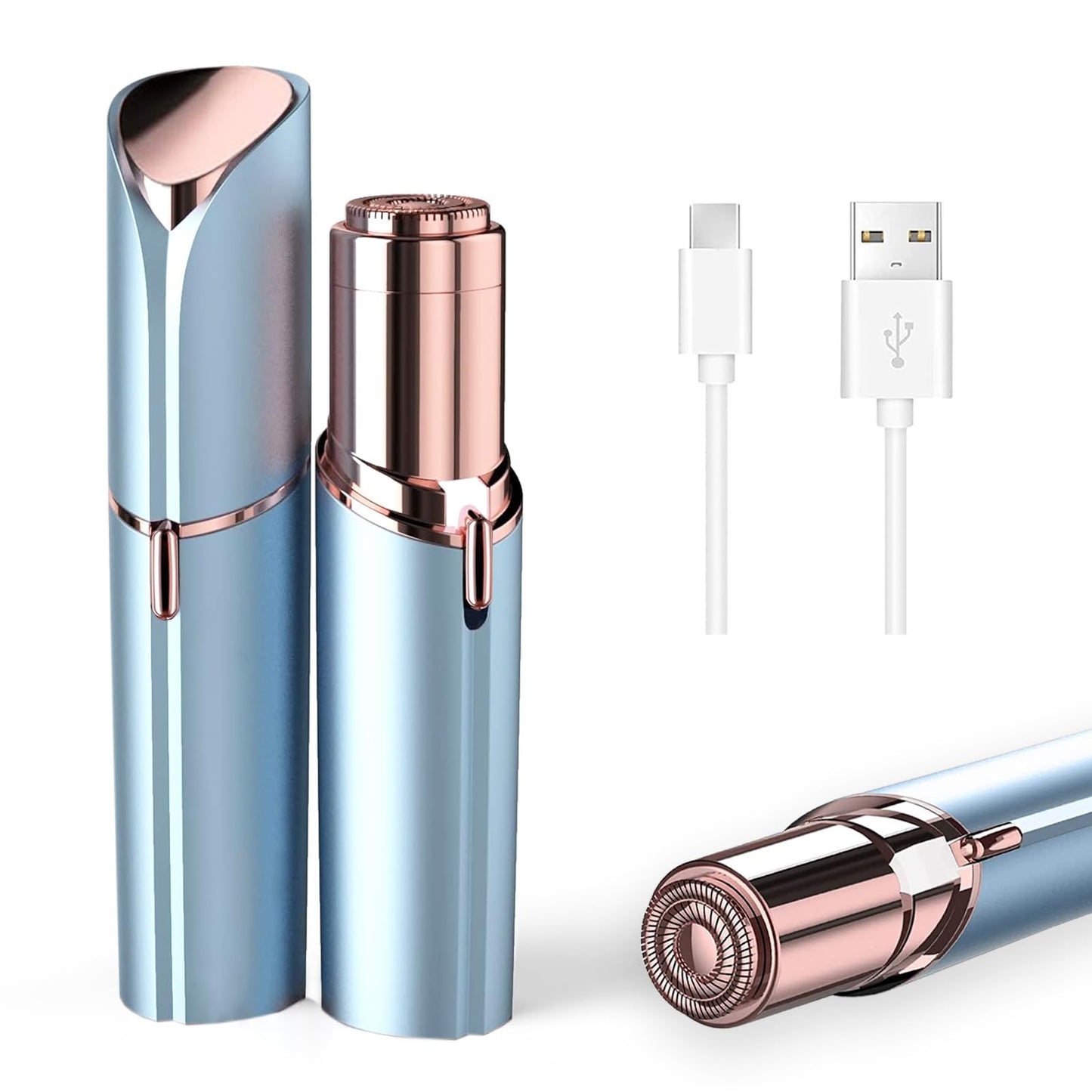 Facial Hair Removal for Women, Painless Hair Remover for Face Woman, Upper Lip Chin Hair Removal, USB Rechargeable