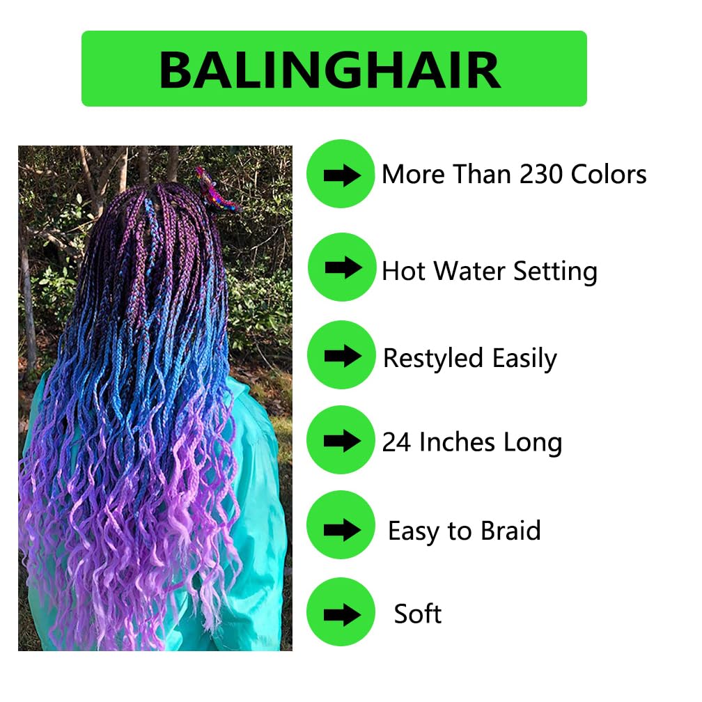 Braiding Hair Brown Kanekalon Braid Hair Extensions for Box Braids Hot Water Setting High Temperature Synthetic Fiber (30#-1Pack)