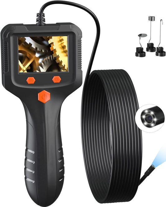 Daxiongmao Borescope，Endoscope Camera with Light, 1080P HD Borescope Tools with 8 Adjustable LED Lights, Endoscope with 16.4ft Semi-Rigid Snake Camera, Gadgets for Men（2.4“）