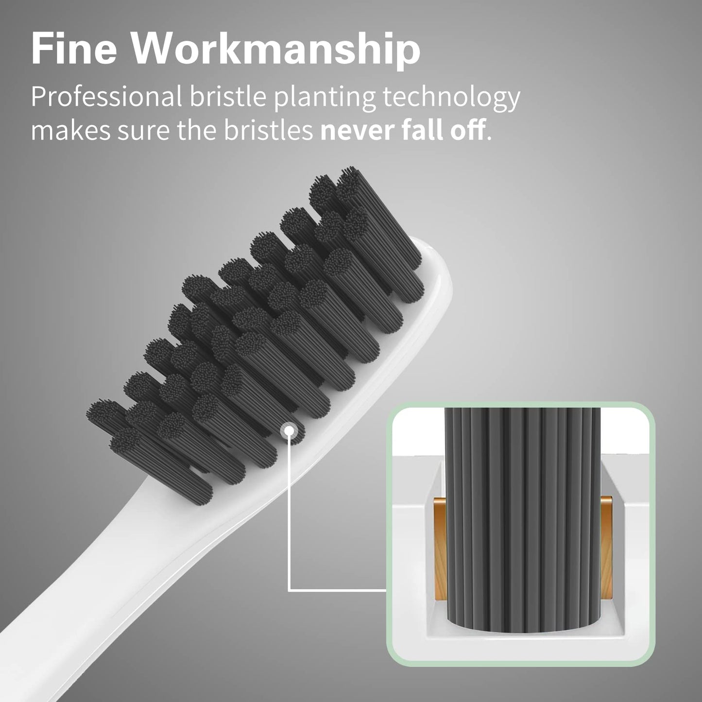 GEILSI Toothbrush Replacement Heads Compatible with Philips Sonicare Charcoal Bristles 4 Pack