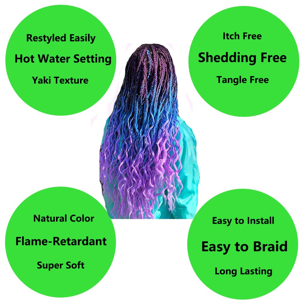Braiding Hair Brown Kanekalon Braid Hair Extensions for Box Braids Hot Water Setting High Temperature Synthetic Fiber (30#-1Pack)