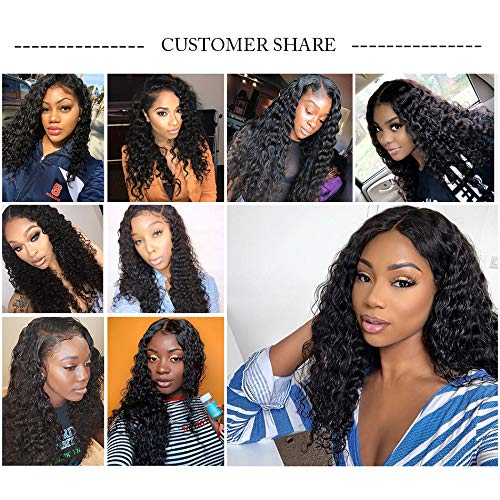 Loose Deep Wave Bundles Human Hair 8A Grade Unprocessed Brazilian Human Hair Weave Extensions Double Weft Remy Hair Wet and Wavy Bundles Soft and Silky for Black Women (22 22 22 inch,3 Bundles)