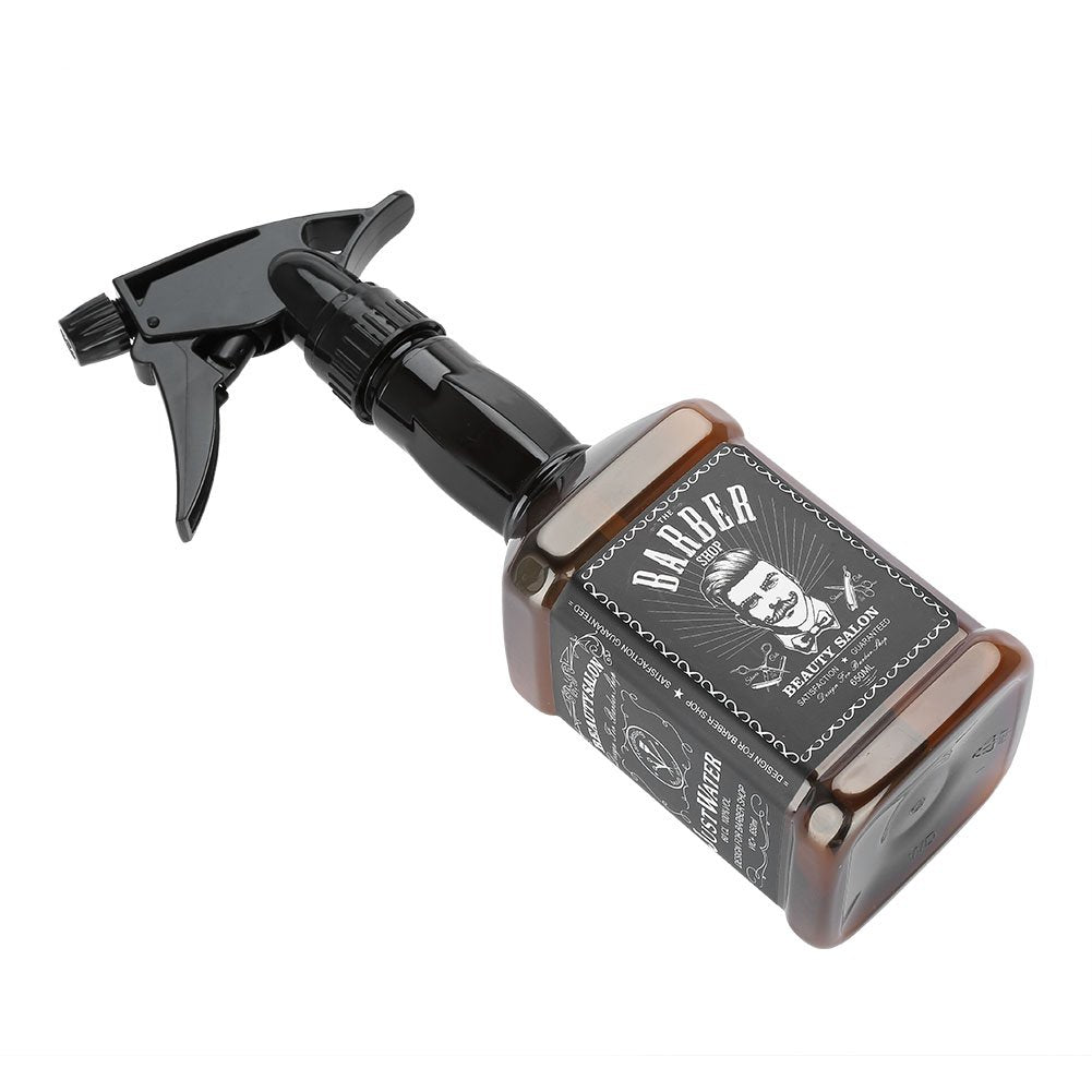 Hairdressing Spray Bottle, 650ml Salon Barber Hair Tool Refillable Water Sprayer Bottle(Brown)