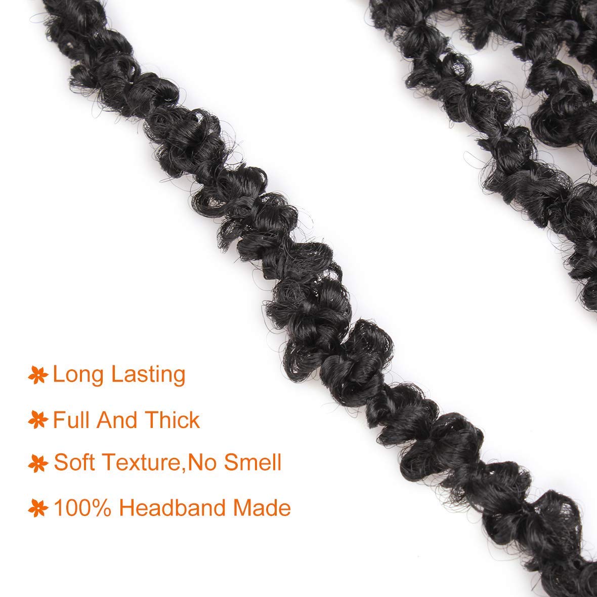 ZRQ 30 Inch Light Weight Butterfly Locs Crochet Hair 6 Packs Long Distressed Butterfly Faux Locs Crochet Hair（30 inch,1B)
