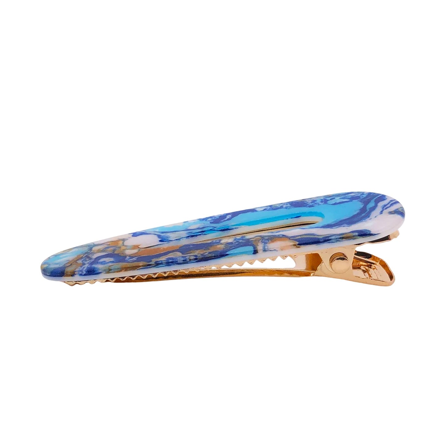 2PCS Fashion Hair Clips for Women Girls Acrylic Hairpins Duckbill Hair Accessories Hollow Map Dark Blue