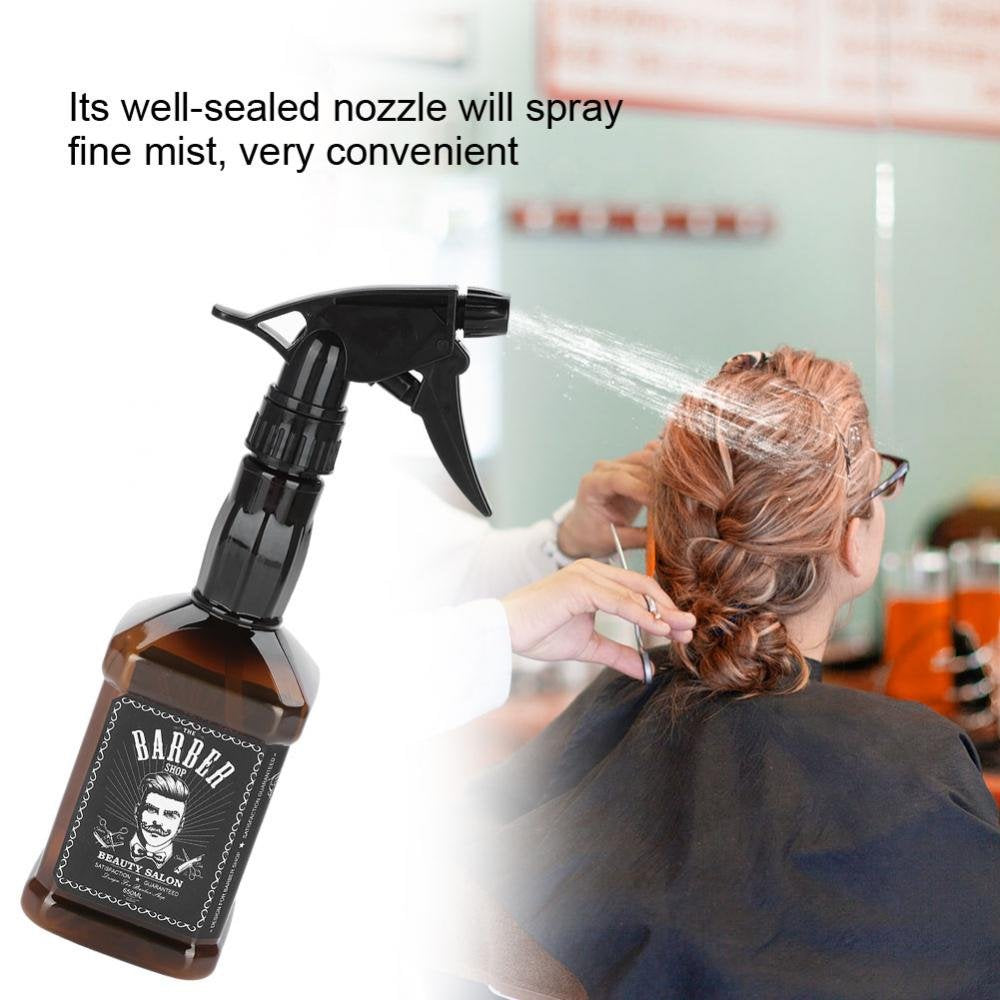 Hairdressing Spray Bottle, 650ml Salon Barber Hair Tool Refillable Water Sprayer Bottle(Brown)