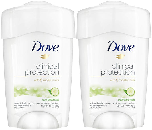 Dove Clinical Protection Antiperspirant Deodorant, Cool Essentials 1.7 oz