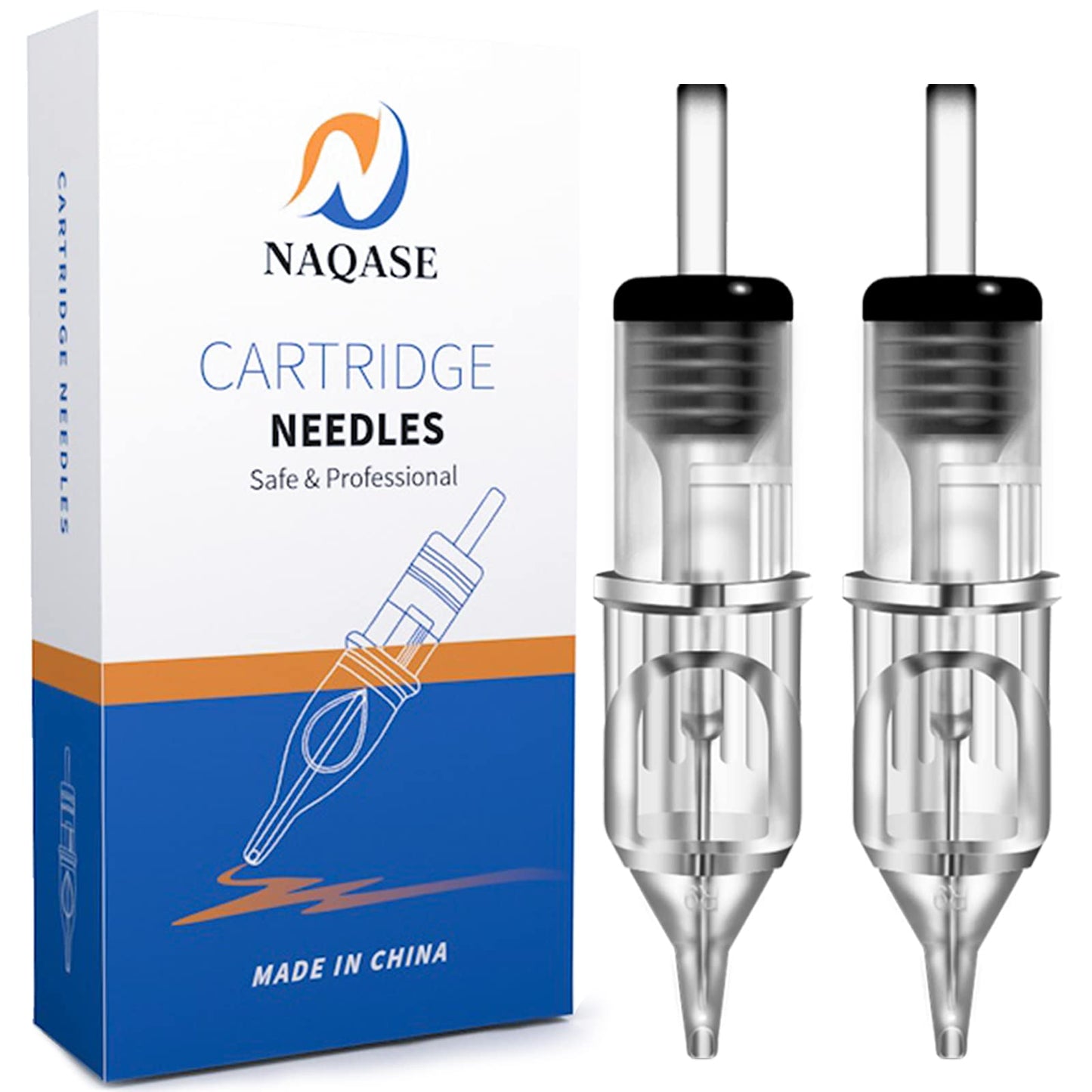 NAQASE 20Pcs 1209RL Tattoo Needle Cartridge 12# 0.35mm Round Liner for Tattoo Pen Machine for Tattoo Artists and Beginners
