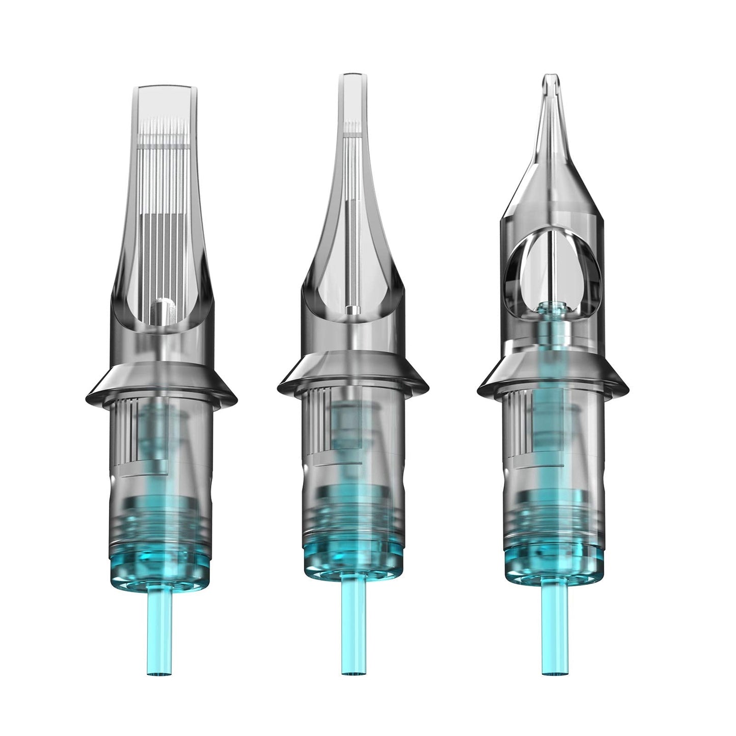 STIGMA Aquamarine Knight Tattoo Cartridges #12(23RM) 20Pcs Standard Disposable Tattoo Needle Cartridges with Membrane Curved/Round Magnum EN02B-20-OF1223RM