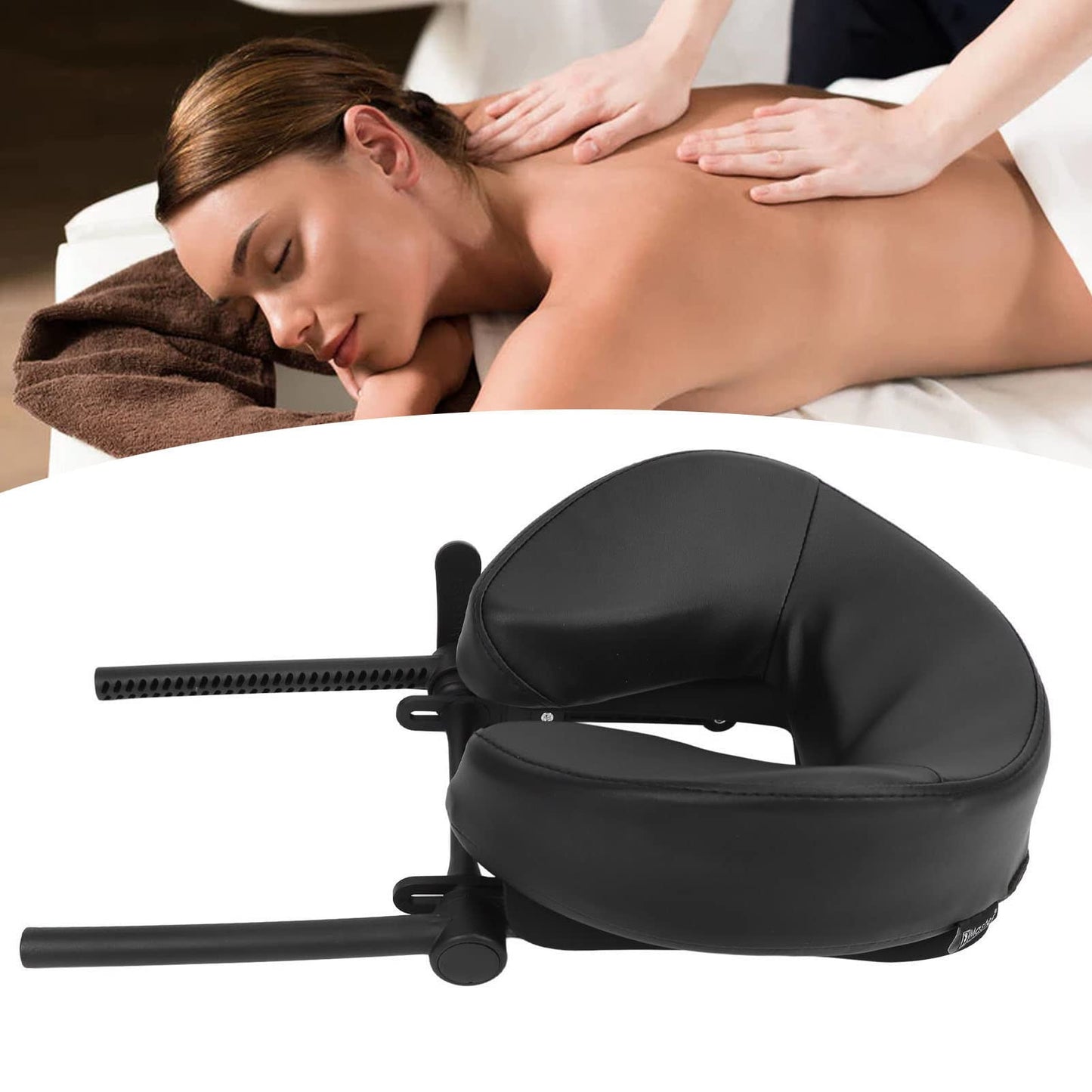 Massage Table Face, PU Leather Massage U Shape Soft Pillow Adjustable Universal Massage Table Headrest Pillow Massage Bed Accessories for Massage Chairs Spa Bed