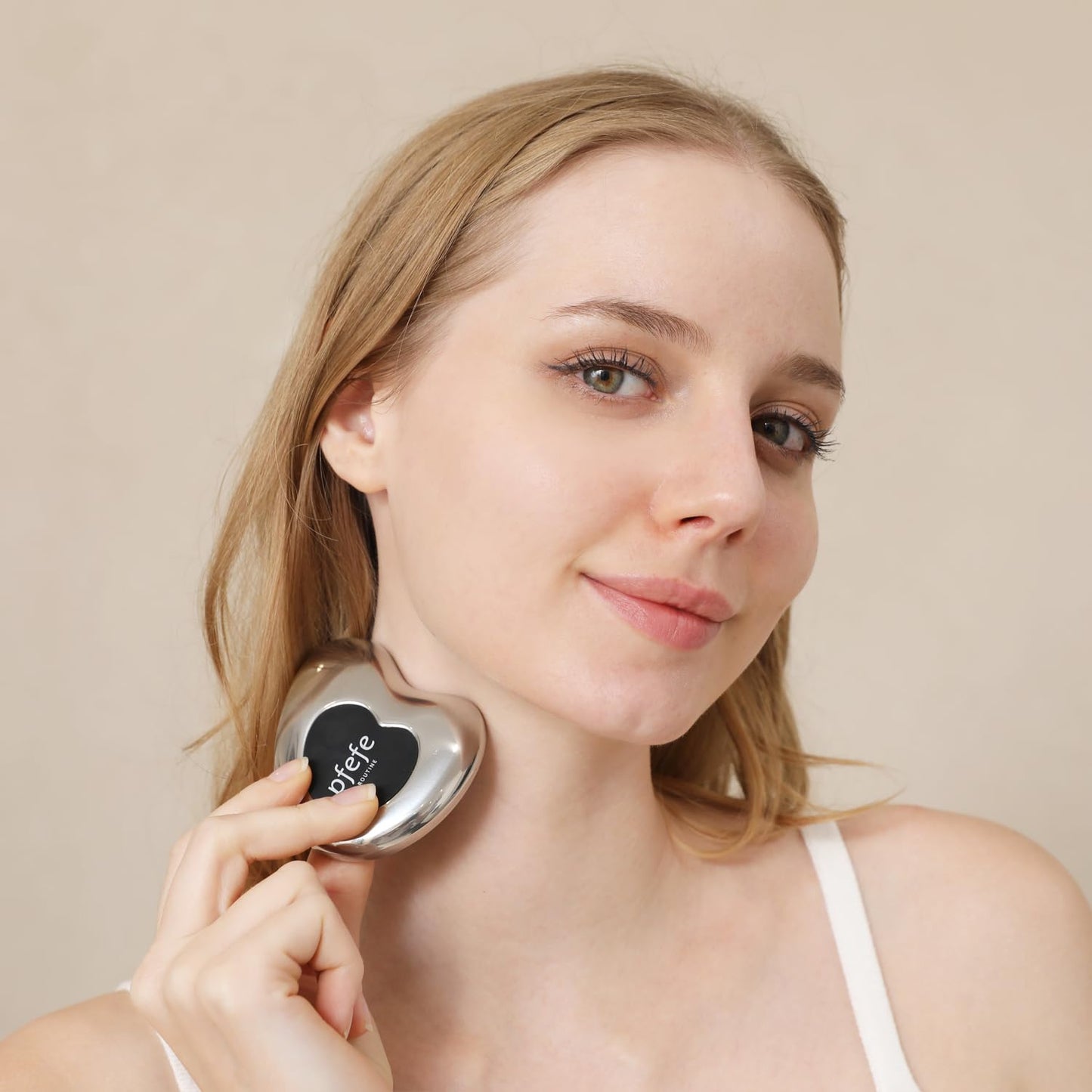 pfefe Stainless Steel Cryo Gua Sha - Gua Sha Facial Beauty Tools - Metal Skin Care Gua Sha for Body SPA Face Neck Eye