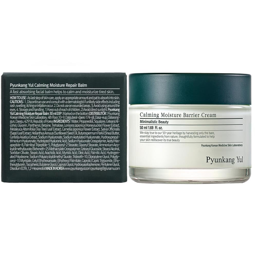 Pyunkang Yul [PKY] Calming Moisture Repair Balm Instantly Calms Sensitive Skin, Face Moisturizer with Deep and Rich Nourishment, Vegan, Korean Skincare (1.01 Fl.Oz, 30ml)
