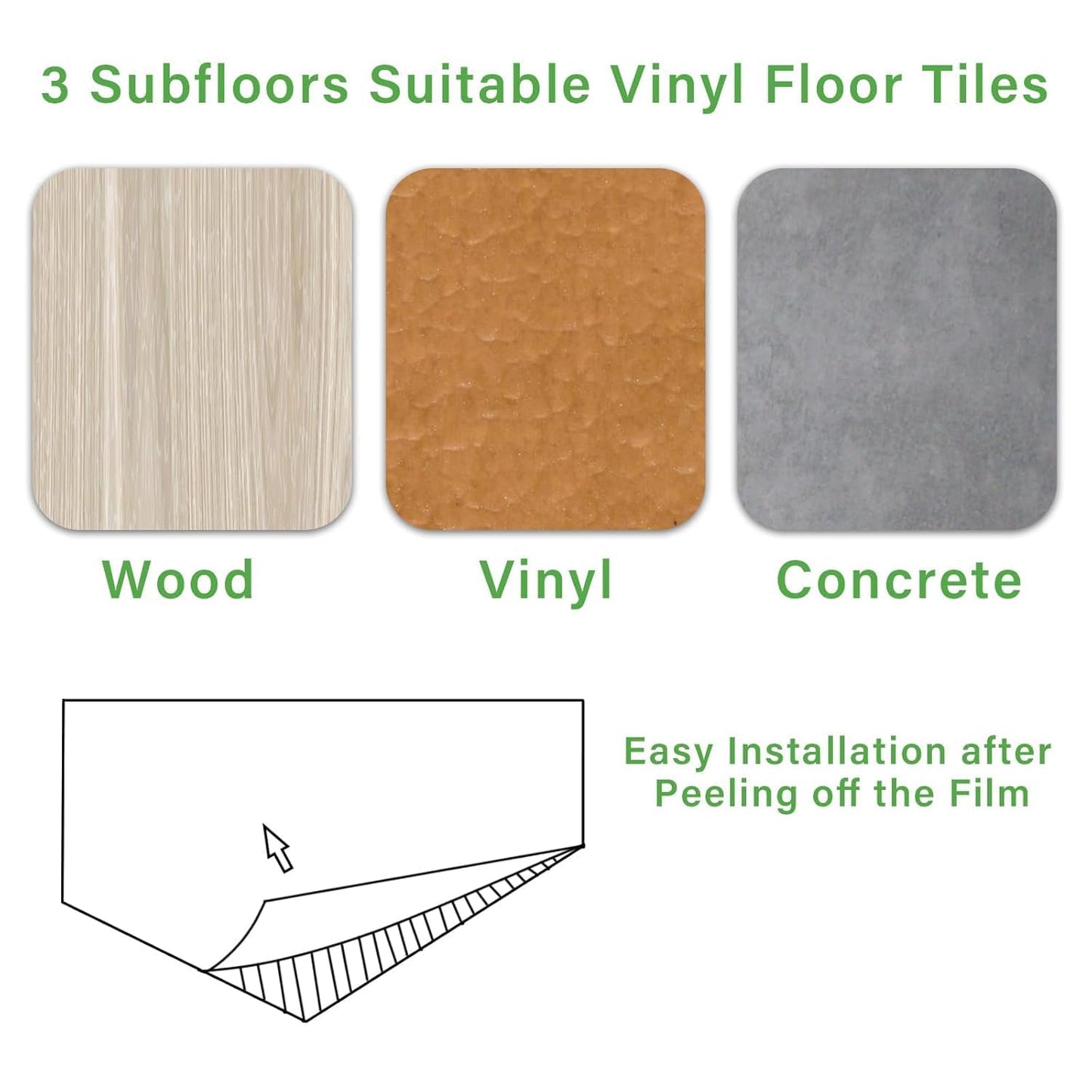 Peel and Stick Floor Tile 20-Pack 20 Sq.Ft Matte Pattern Flooring, 12” x 12” Self Adhesive Vinyl Flooring DIY for Kitchen, Bathroom, Laundry, Pure White