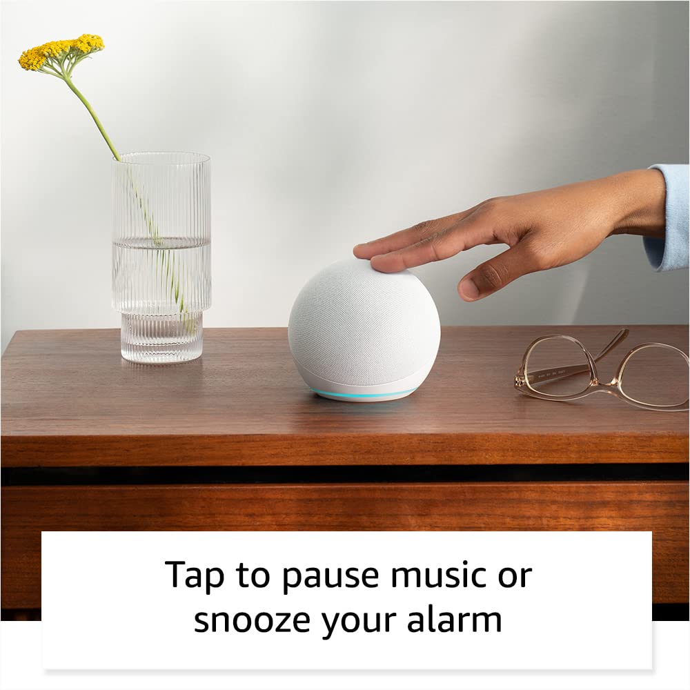 Like-New Amazon Echo Dot (newest model), Vibrant sounding Alexa speaker, Great for bedrooms, dining rooms and offices, Deep Sea Blue
