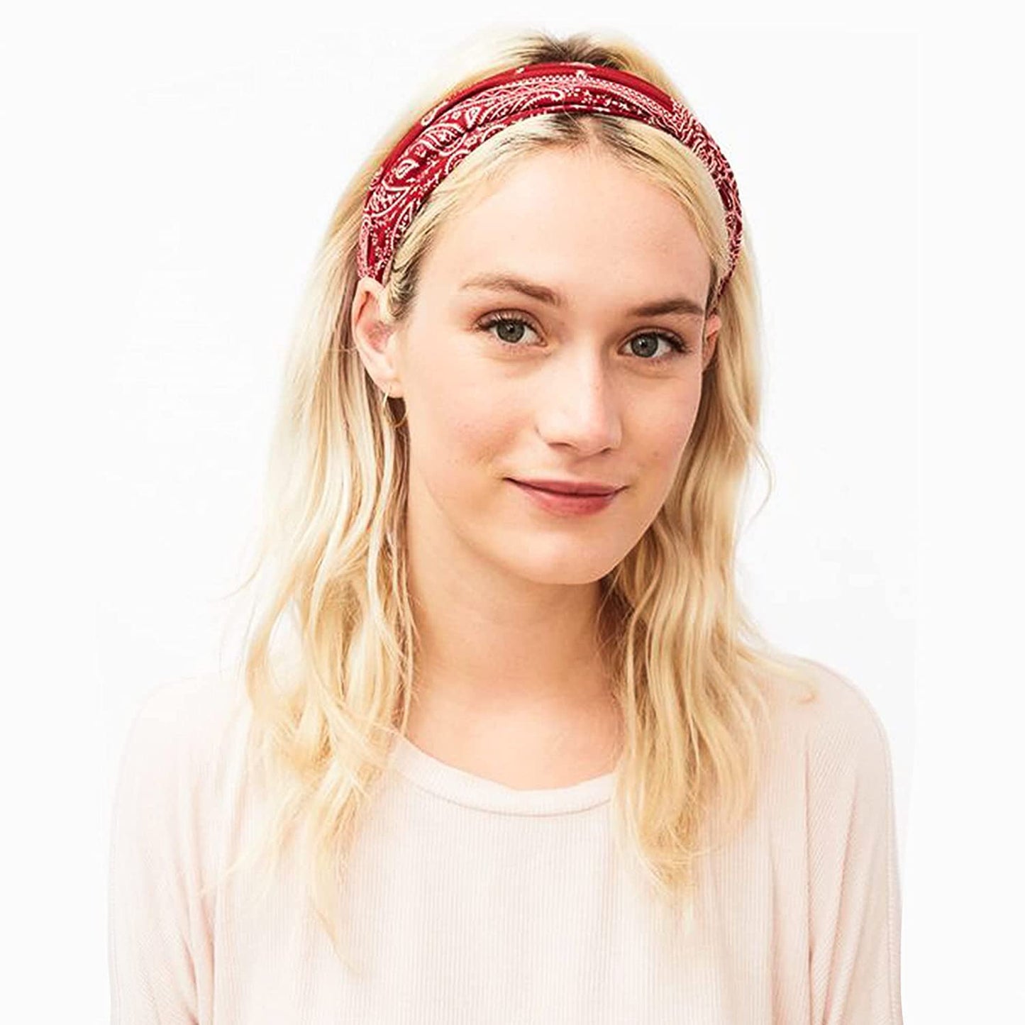Jesries Headbands for Women Non Slip Turban Hair Wrap Elastic Hair Bands Running Headwrap Sweat Yoga Head Bands for Girls