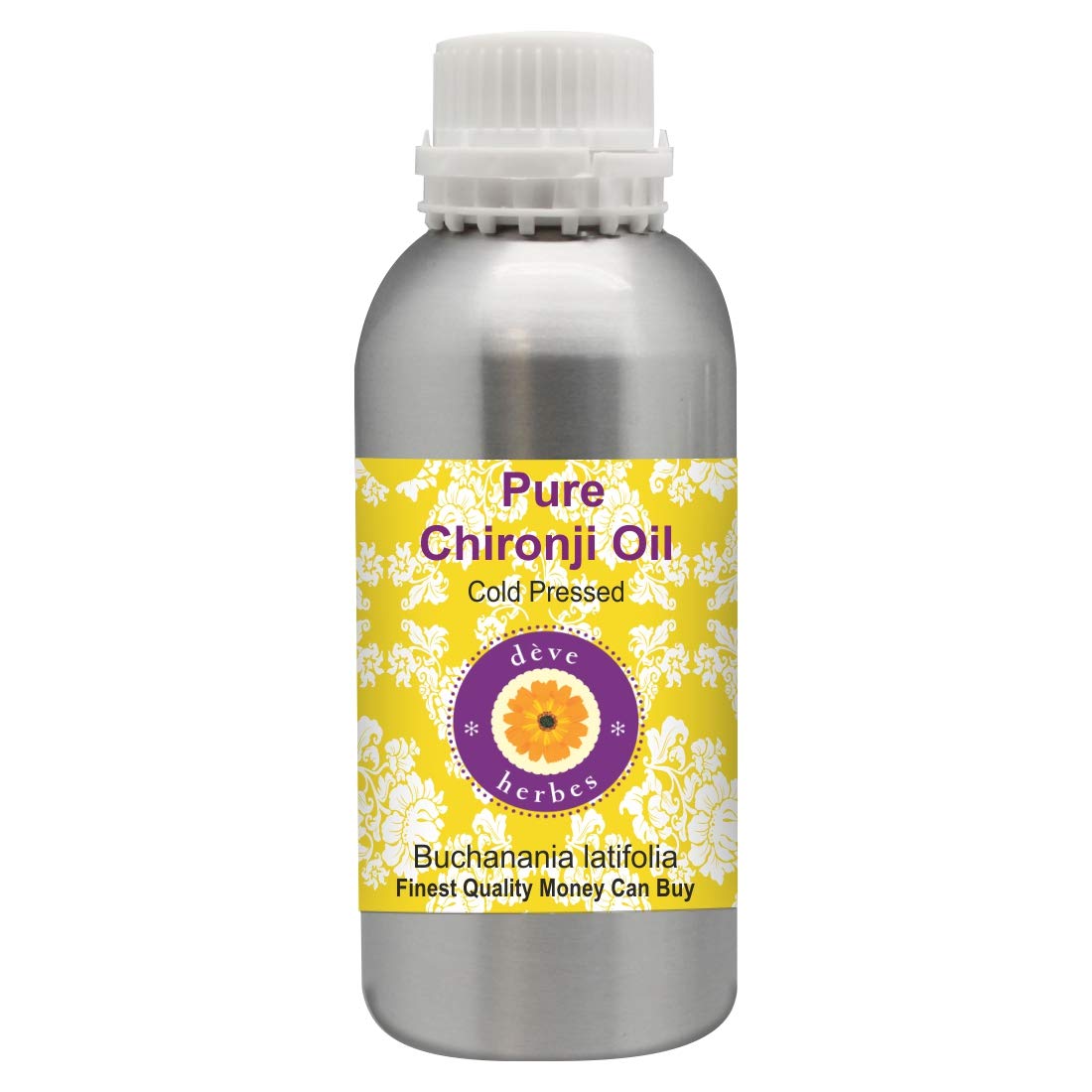 Deve Herbes Pure Chironji Oil (Buchanania latifolia) 100% Natural Therapeutic Grade Cold Pressed 1250ml (42.2 oz)
