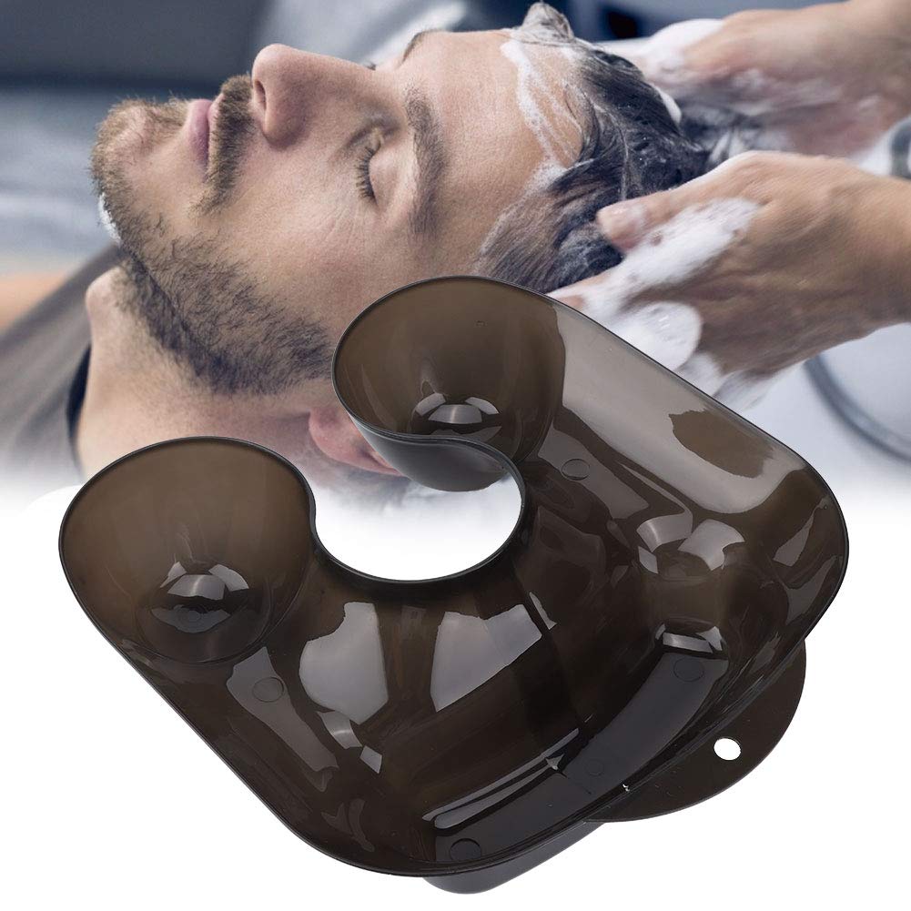 Light And Soft Comfortable Perm Container, Neck Shoulder Tray, Salon Shop Home Salon Tools Hair Salon Shop for Professional Stylist(Transparent black)